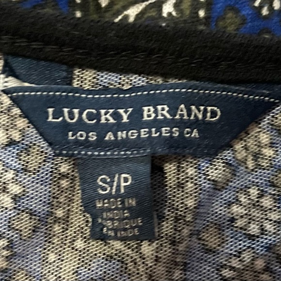 Lucky Brand Women’s Boho Front Tie Peasant Top Shirt Size S - Picture 5 of 6